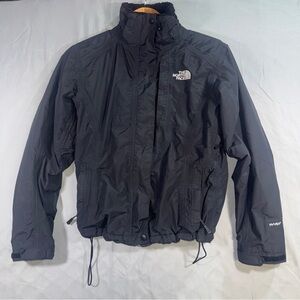 The North Face Jacket Womens Small Black HyVent Fleece Lined Missing Hood Rain